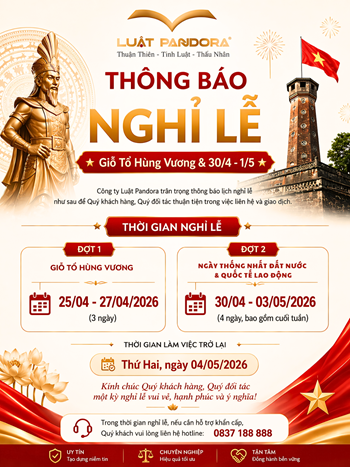 Thông báo nghỉ lễ Giỗ Tổ Hùng Vương & 30/4 - 1/5