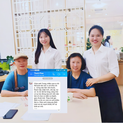 Bà Phan Thi Kiều Thanh và ông Hoàng Khắc Tùng